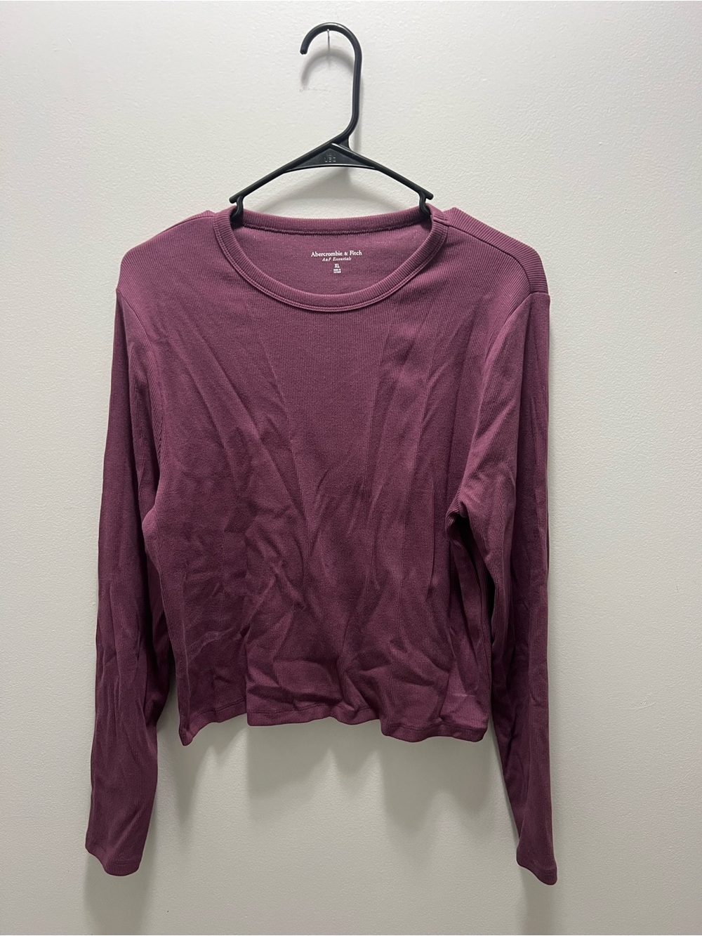Two for One: Abercrombie & Fitch Women's Long Sleeve Crewneck Top - Plum